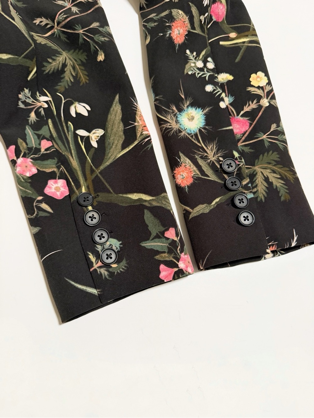Rachel Roy Black Floral Blazer Size 8 - Picture 7 of 10